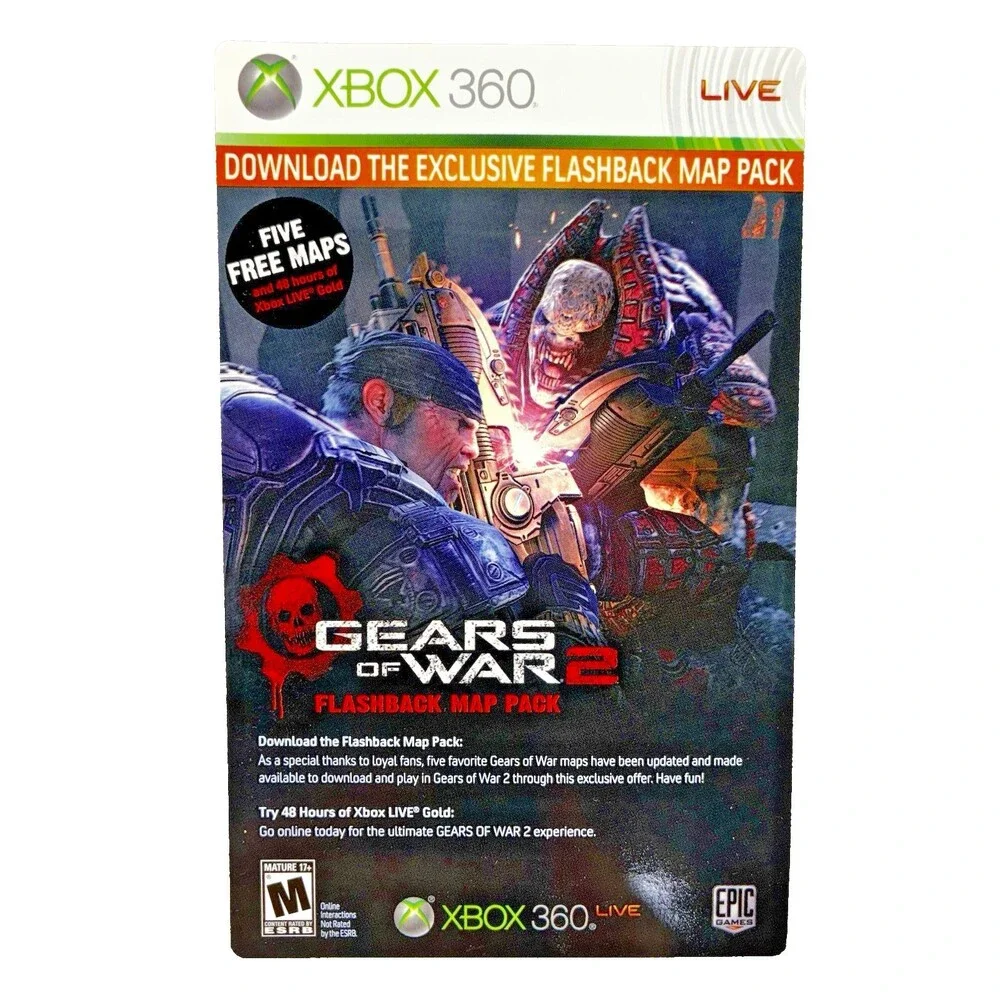 Gears of War 2 Xbox 360 Epic Games 2008 Complete with Manual & Map Pack Tested